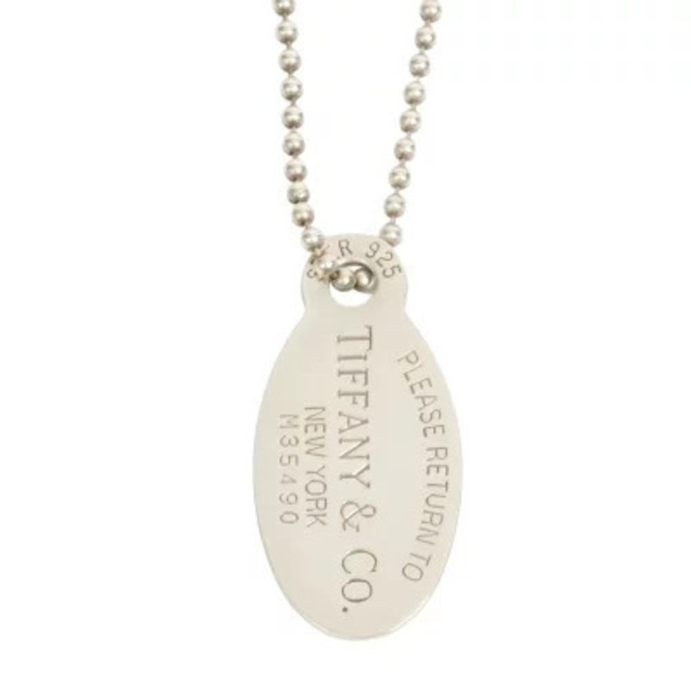 TIFFANY CO to Oval Necklace Silver
